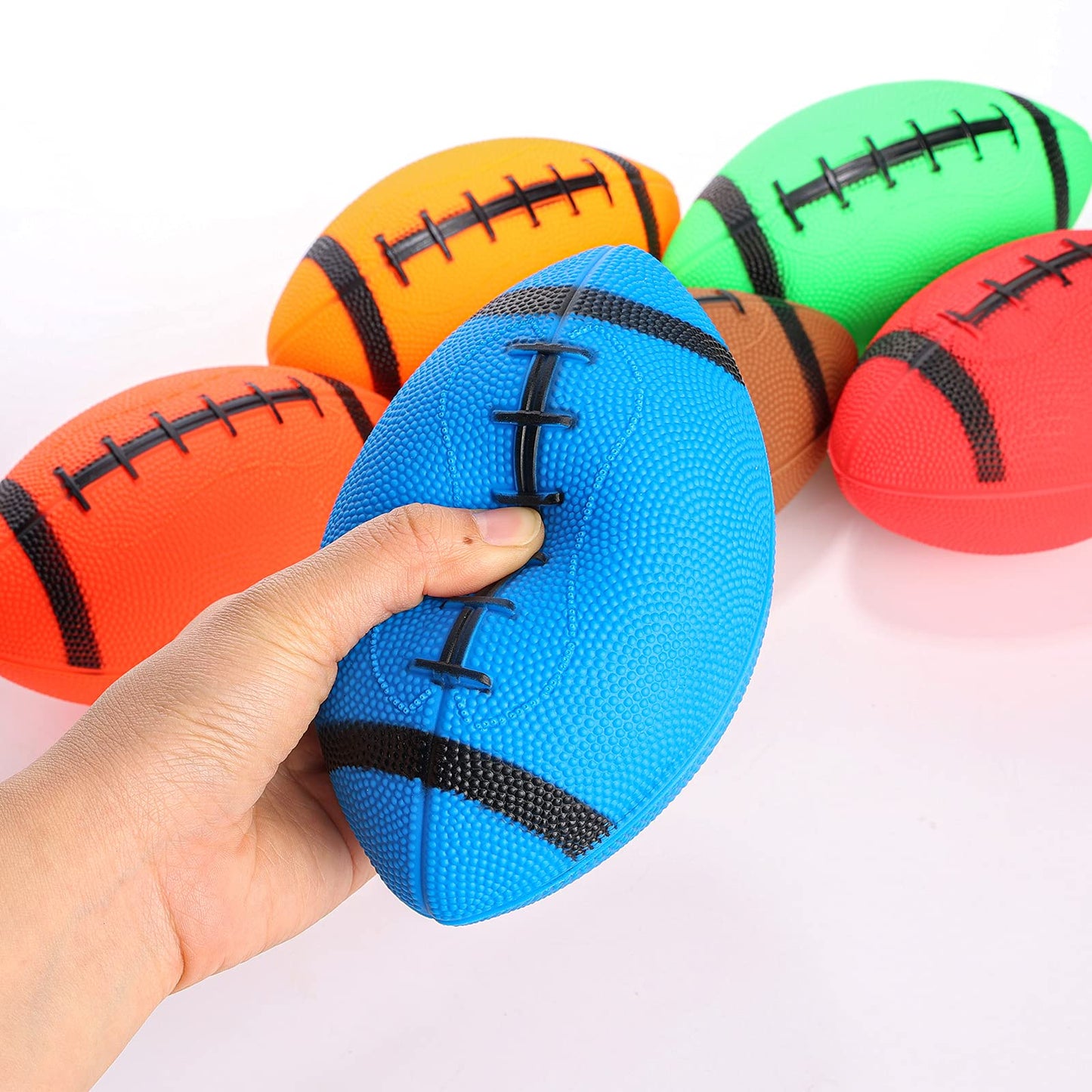 6 Mini Inflatable Footballs