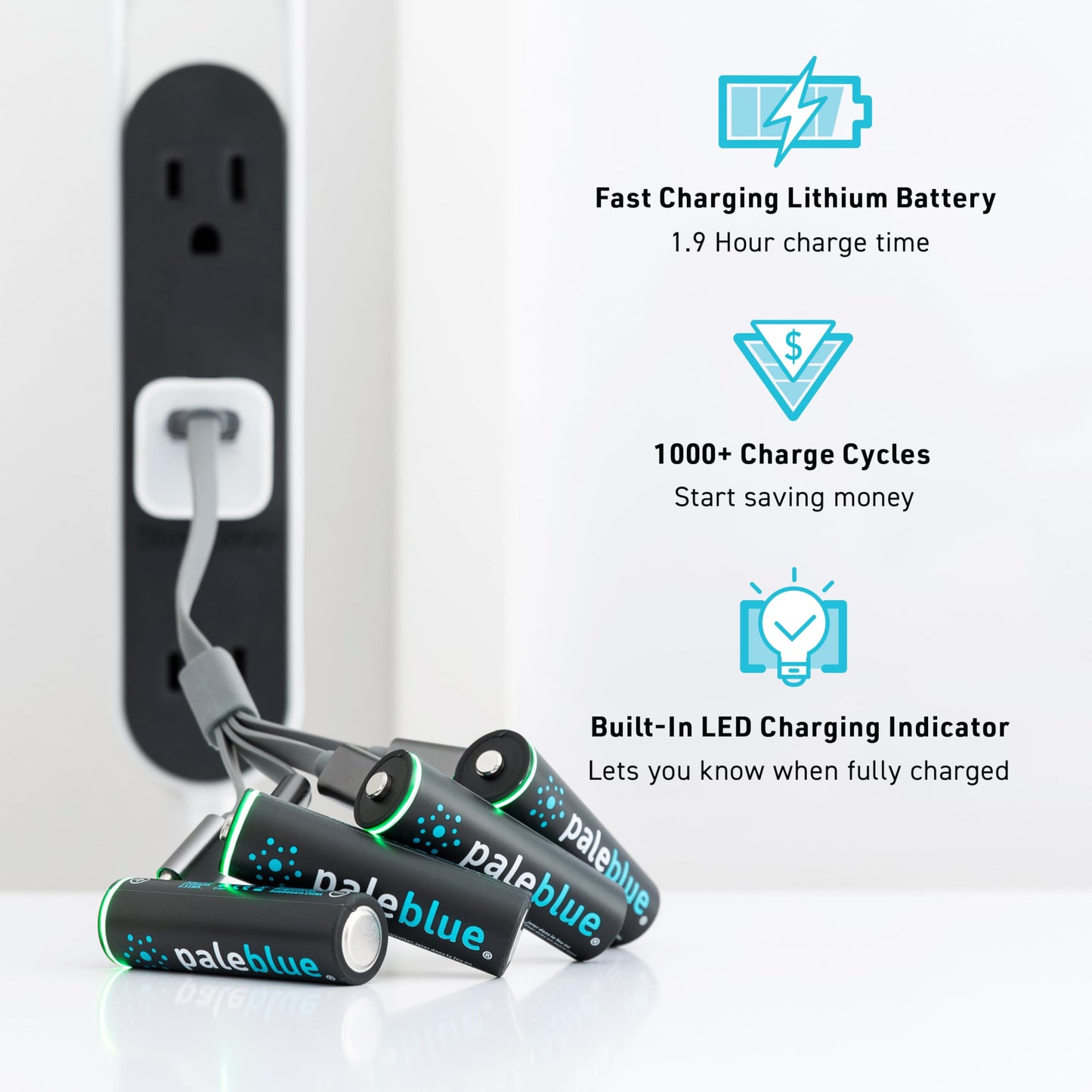 Paleblue USB Rechargeable Batteries