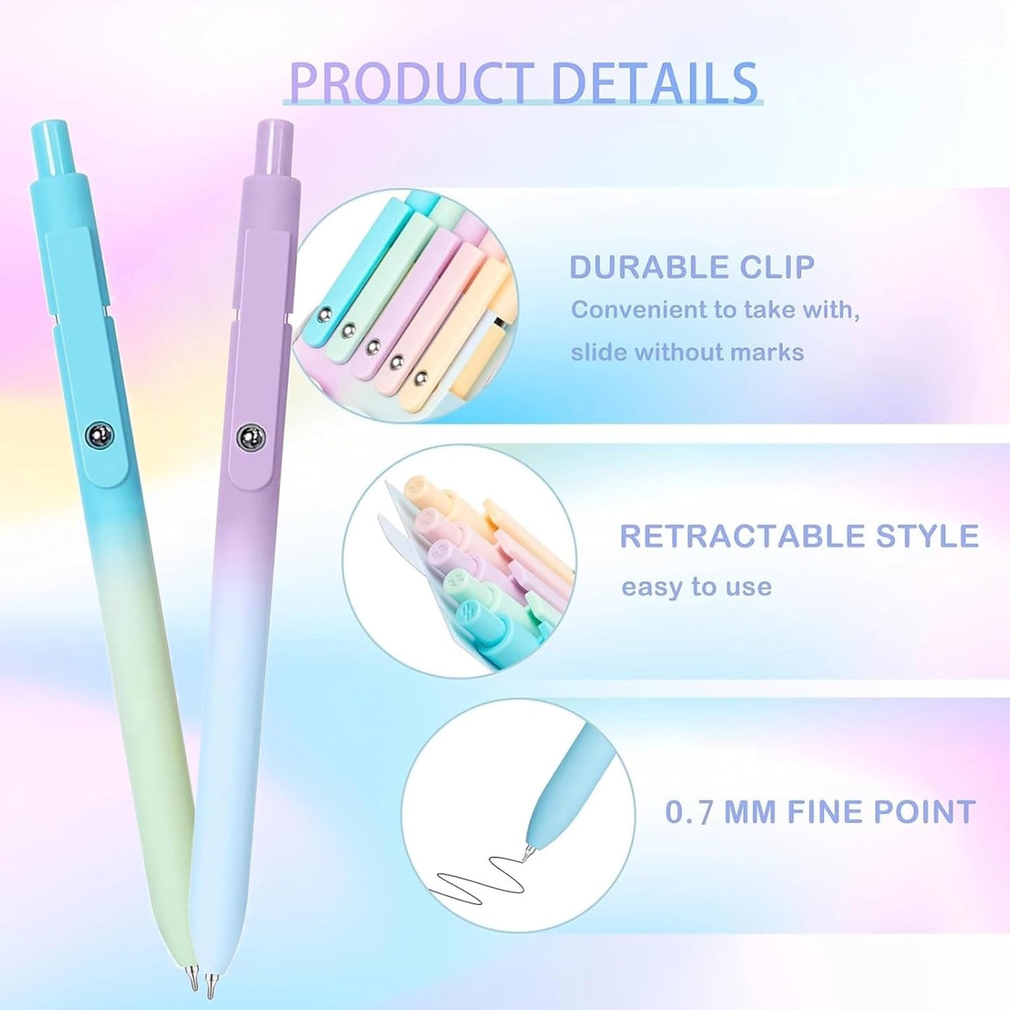 Fidget Clip Gel Pens