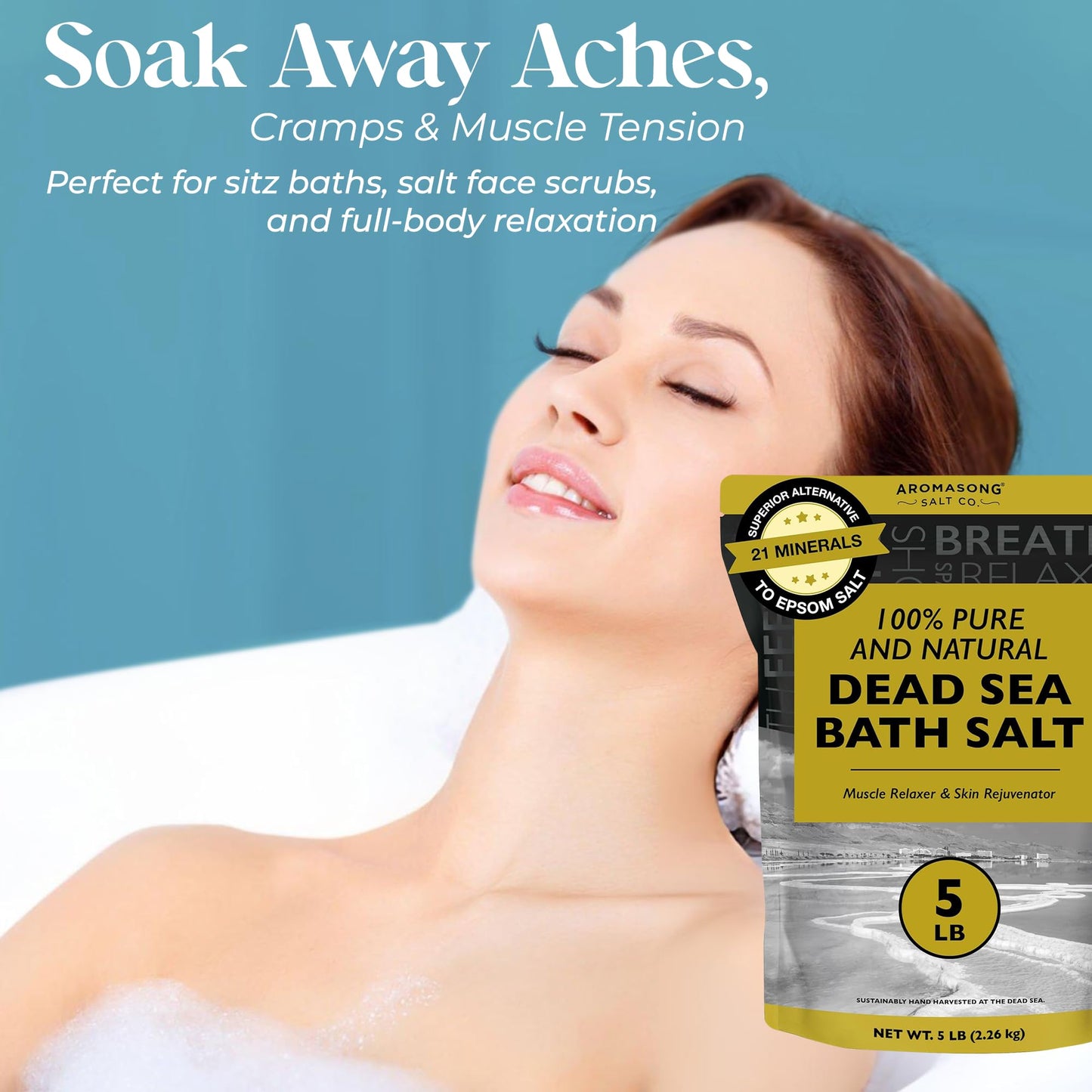 Pure Dead Sea Salt Natural Lavender
