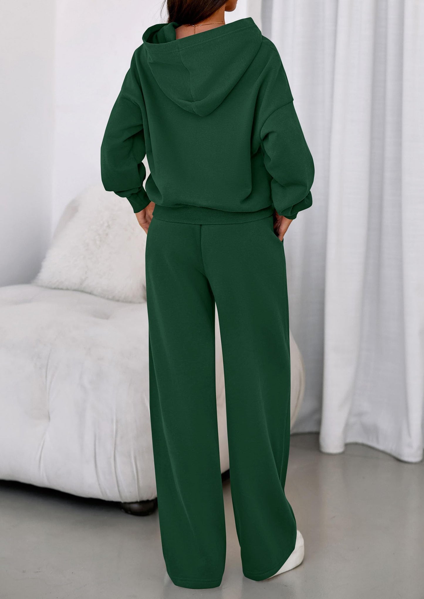 Casual Hoodie & Loose Wide Leg Sweatpants