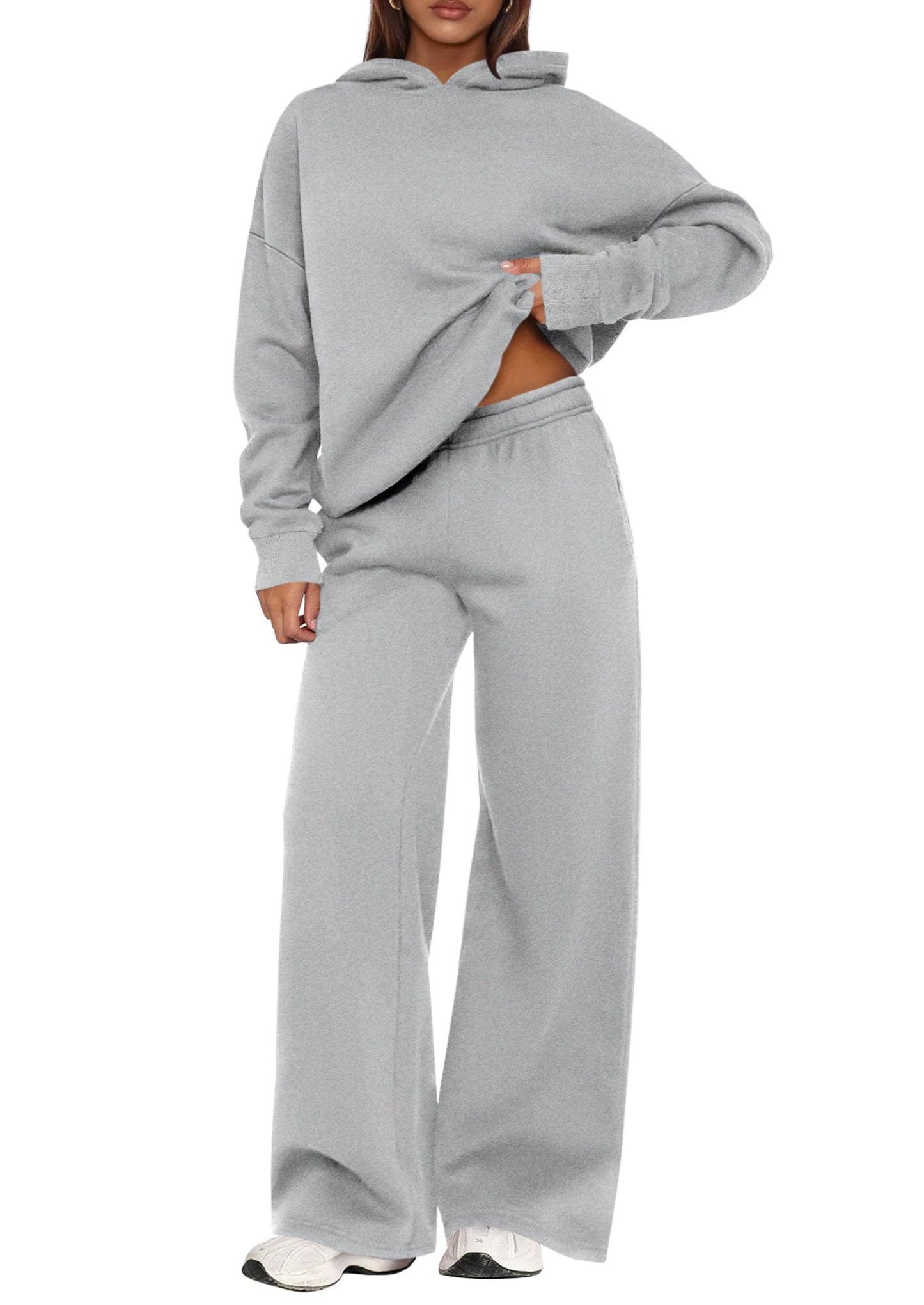 Casual Hoodie & Loose Wide Leg Sweatpants