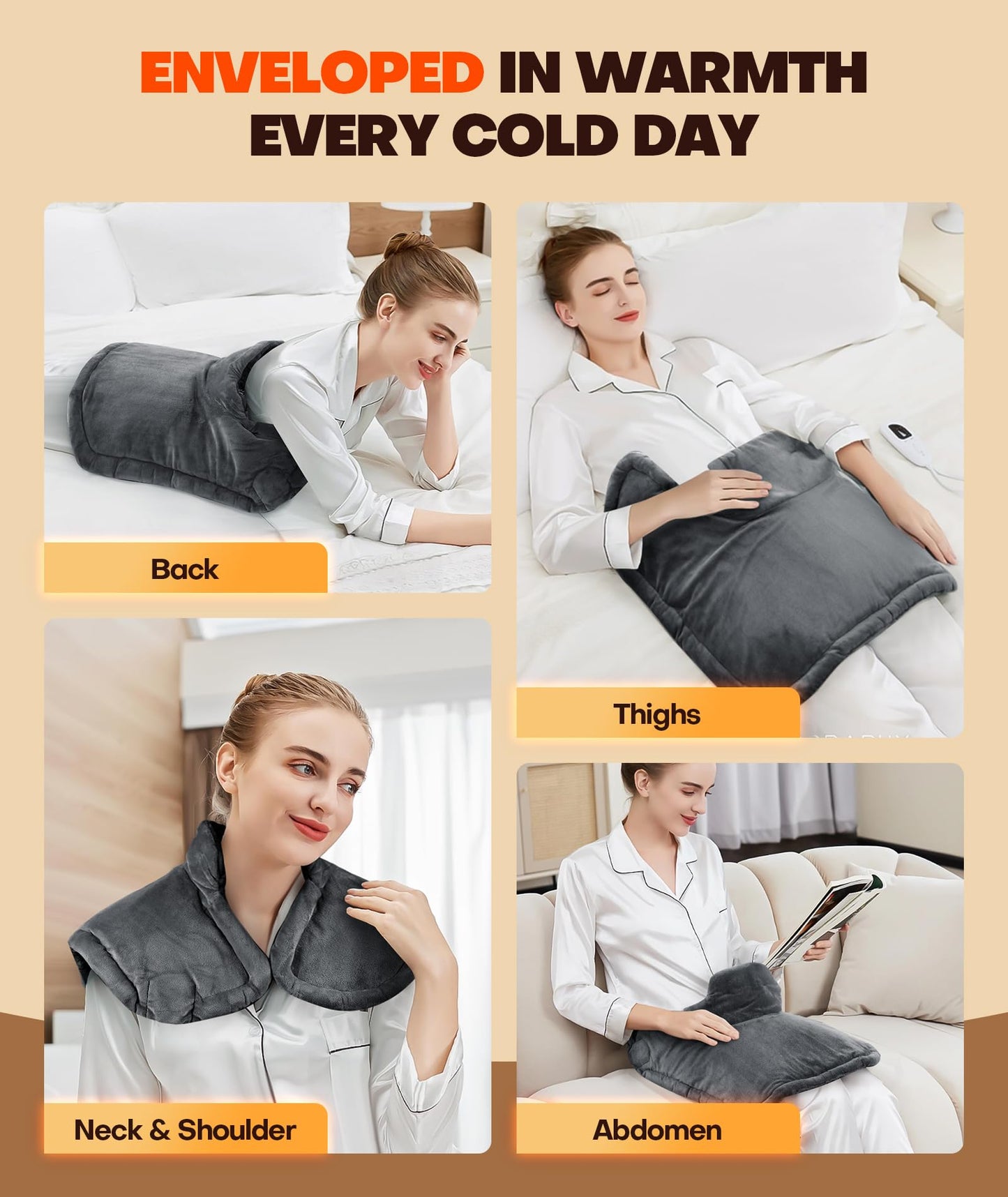 Graphene-Infused Heating Pad for Neck and Shoulders