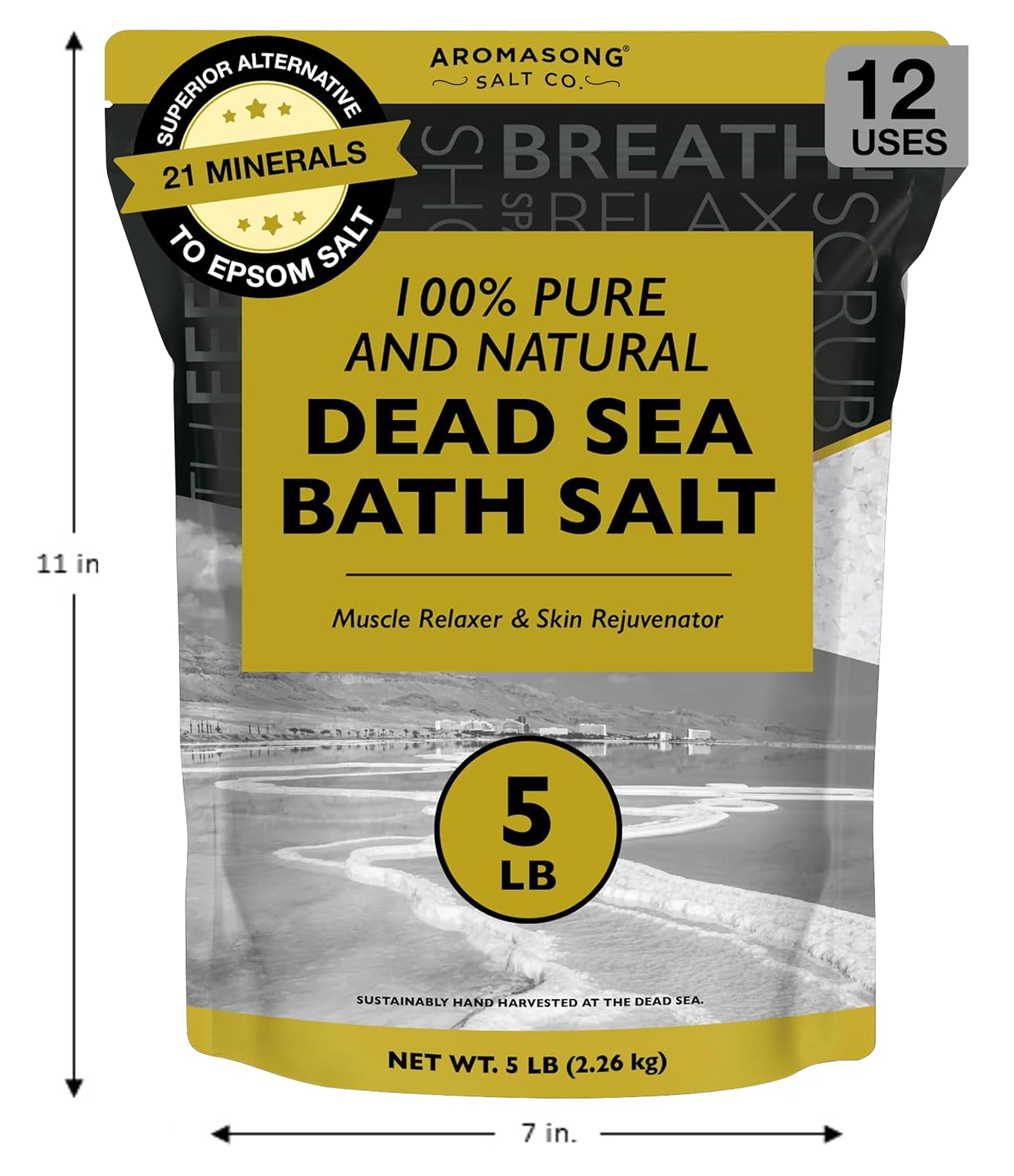 Pure Dead Sea Salt Natural Lavender