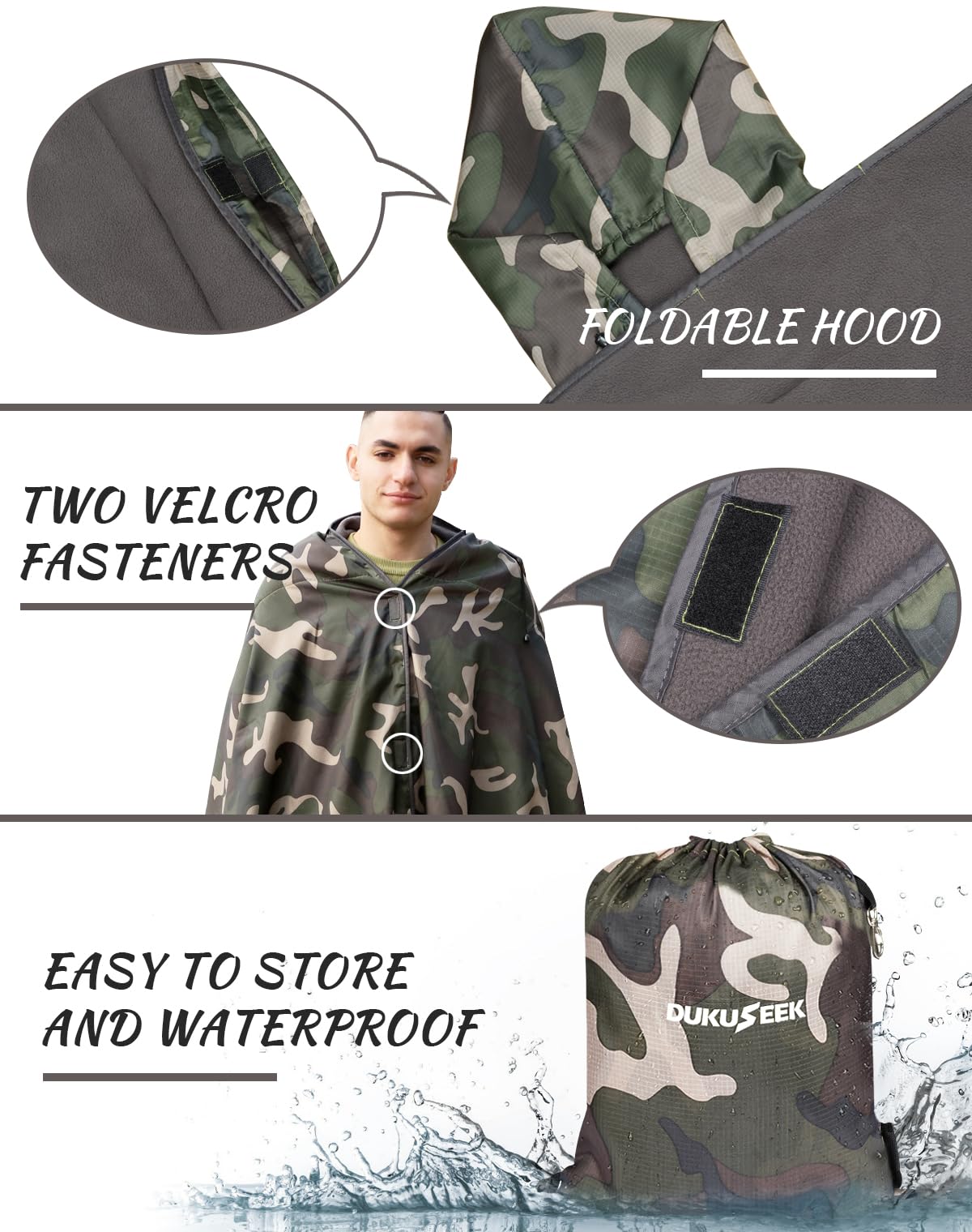 Hooded Fleece Windproof & Waterproof Blanket