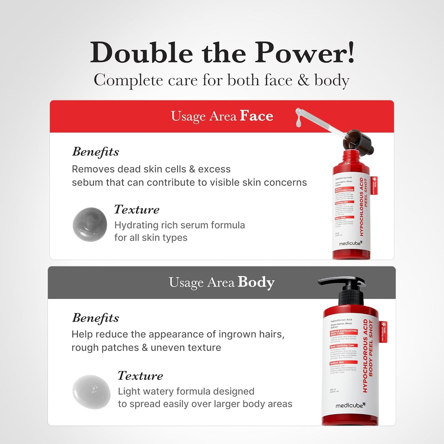 medicube Peel Shot Duo for Face & Body