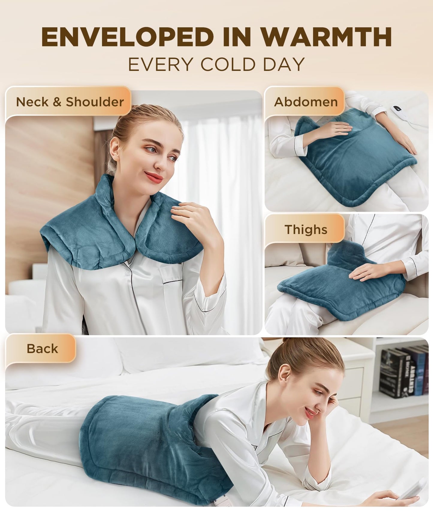 Graphene-Infused Heating Pad for Neck and Shoulders