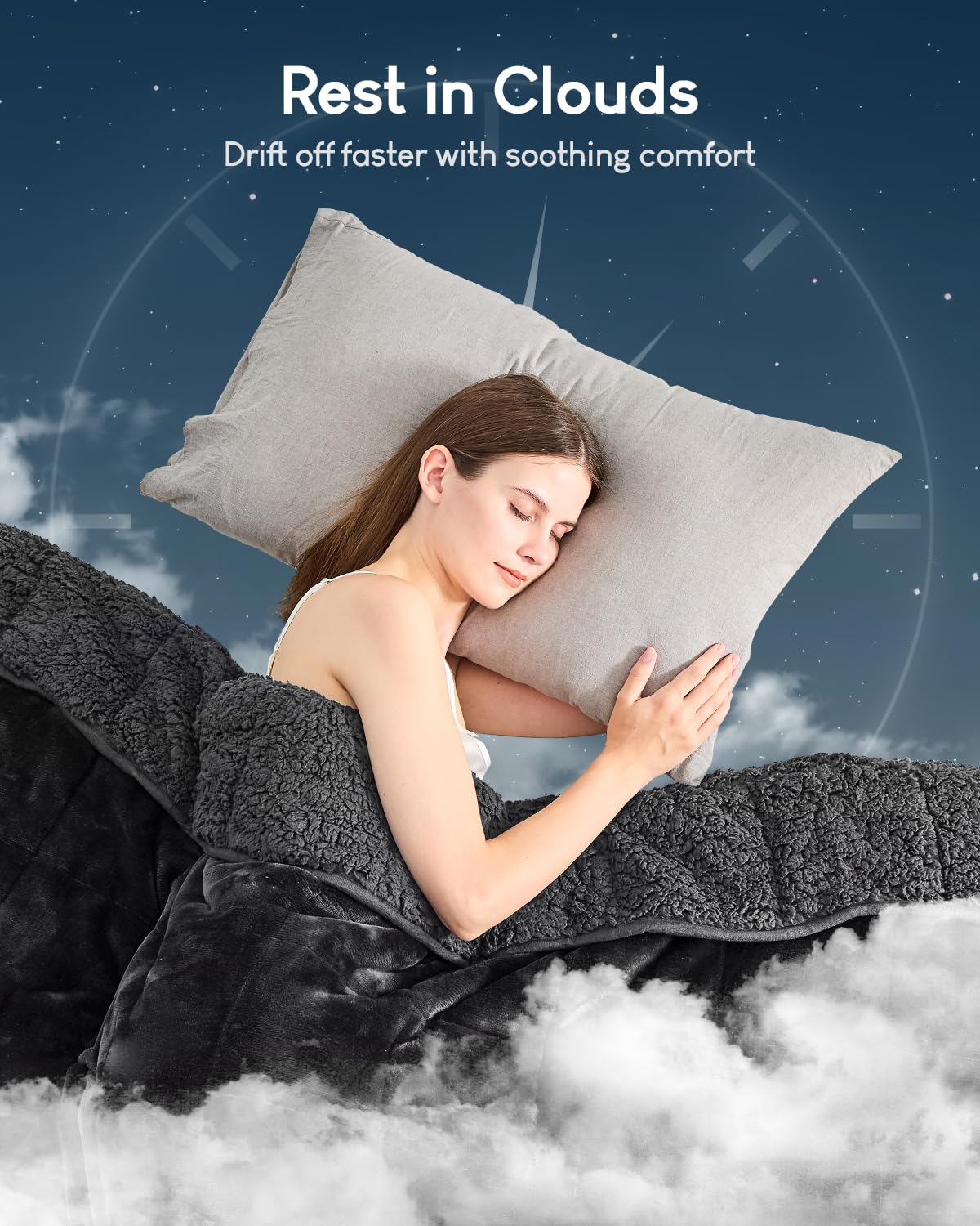 Cozy Sherpa Fleece Weighted Blanket for Adults