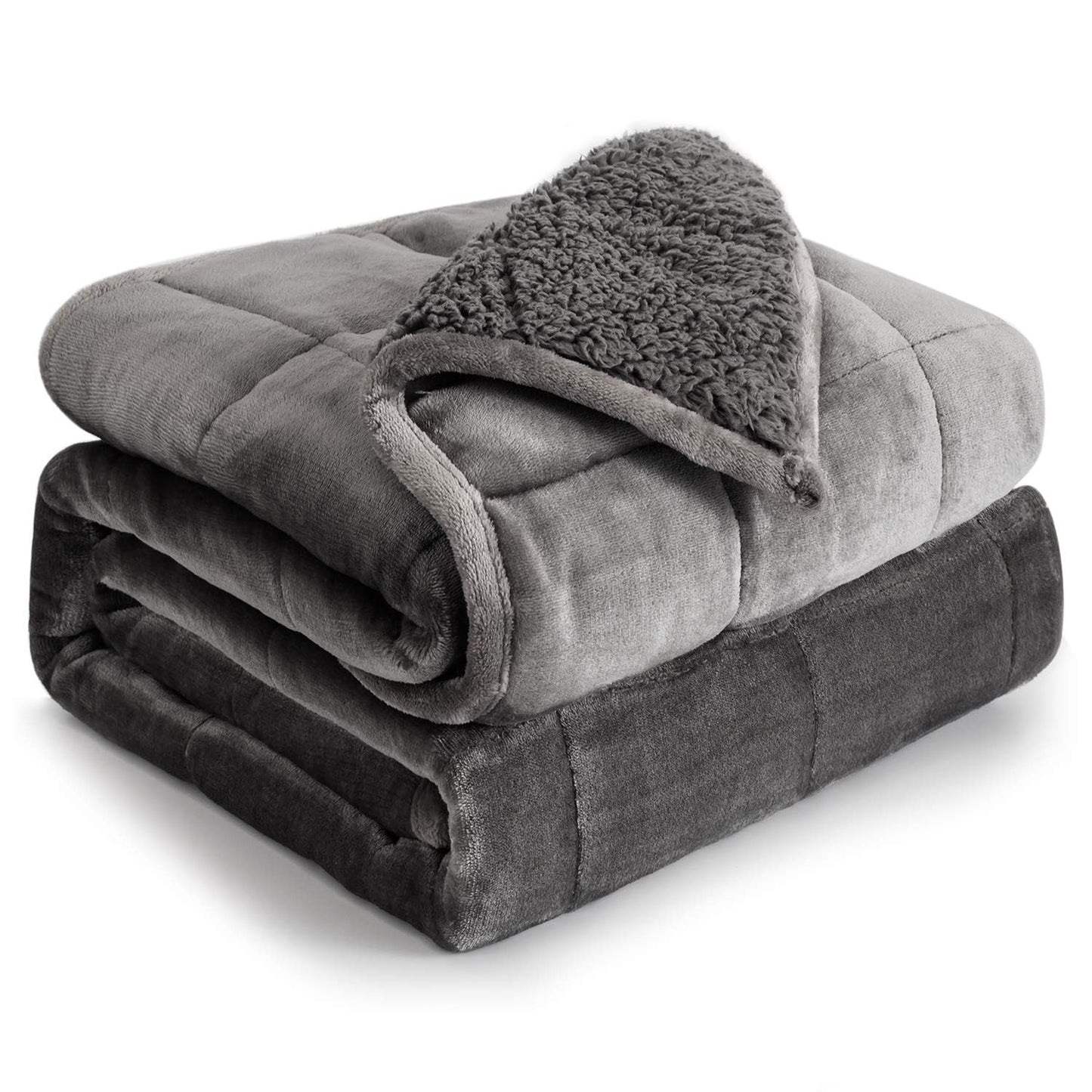 Cozy Sherpa Fleece Weighted Blanket for Adults