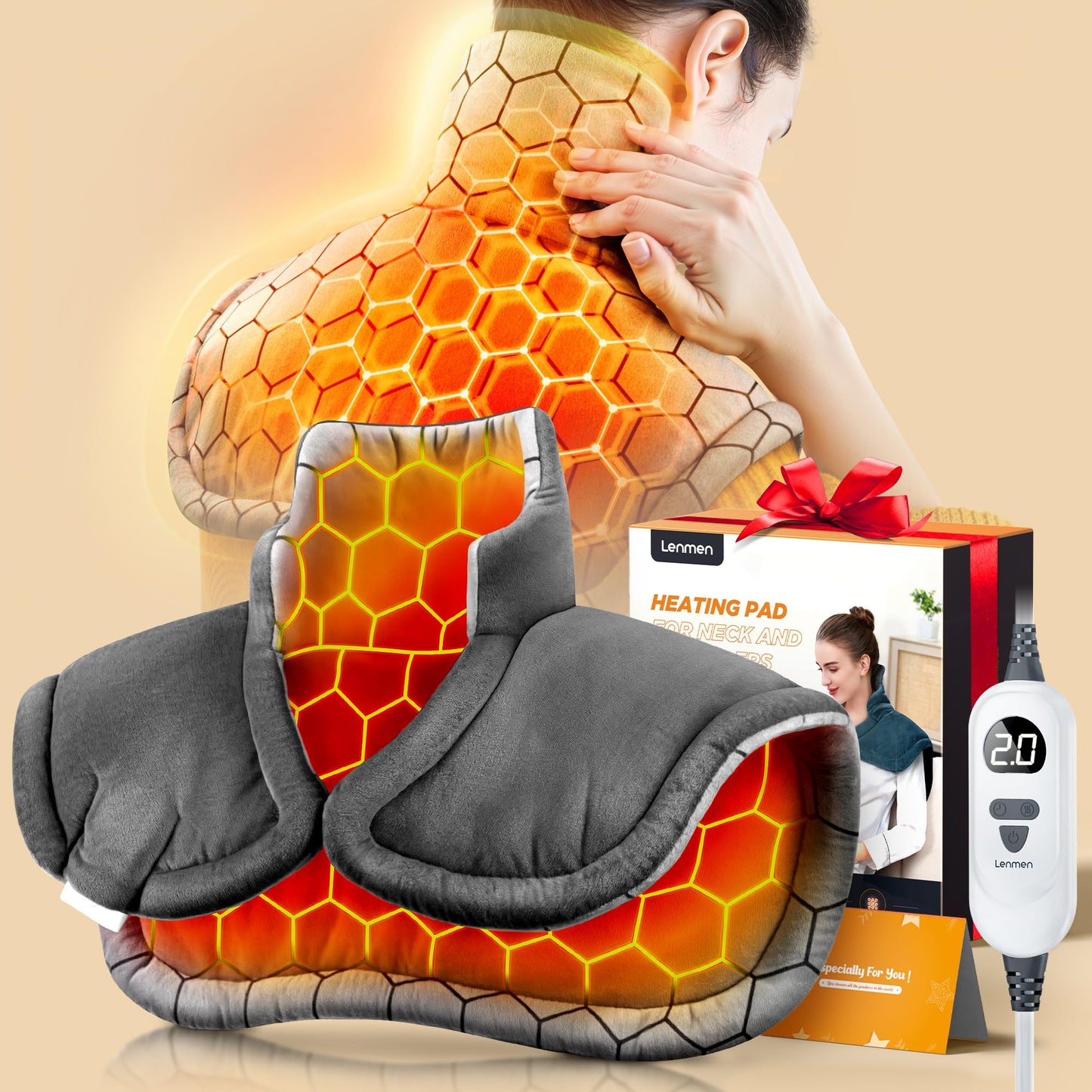 Graphene-Infused Heating Pad for Neck and Shoulders
