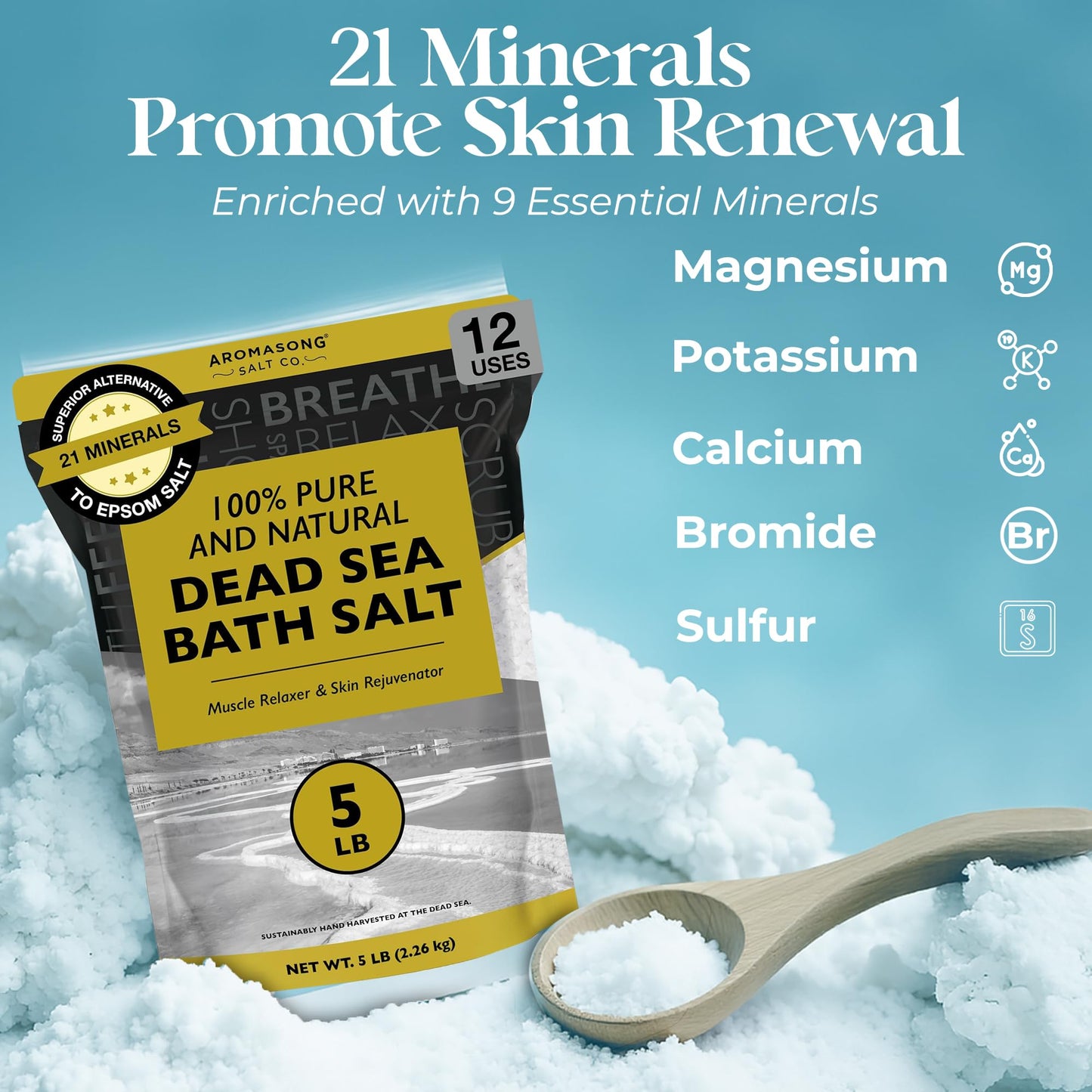 Pure Dead Sea Salt Natural Lavender