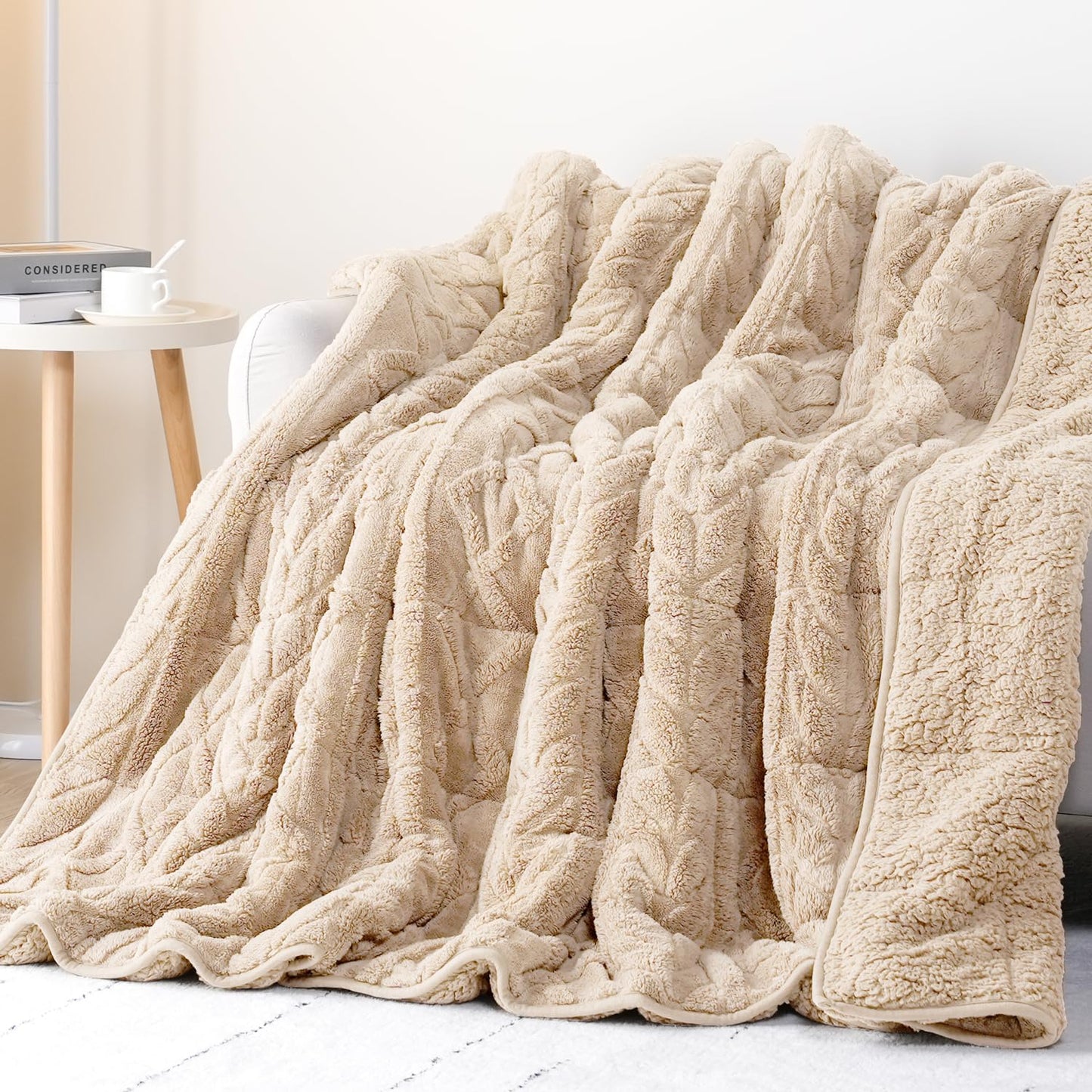 Cozy Sherpa Fleece Weighted Blanket for Adults