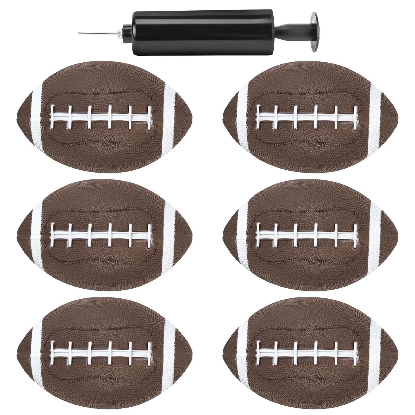 6 Mini Inflatable Footballs