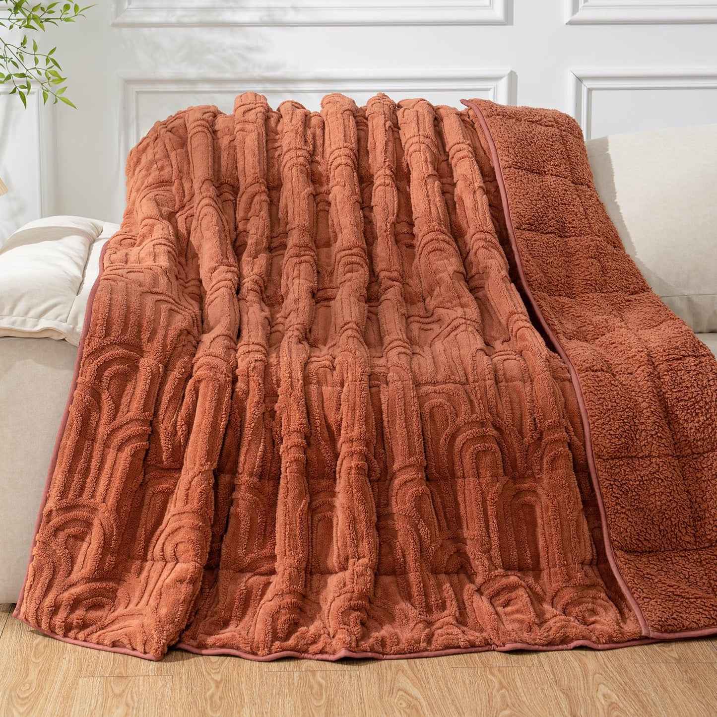 Cozy Sherpa Fleece Weighted Blanket for Adults